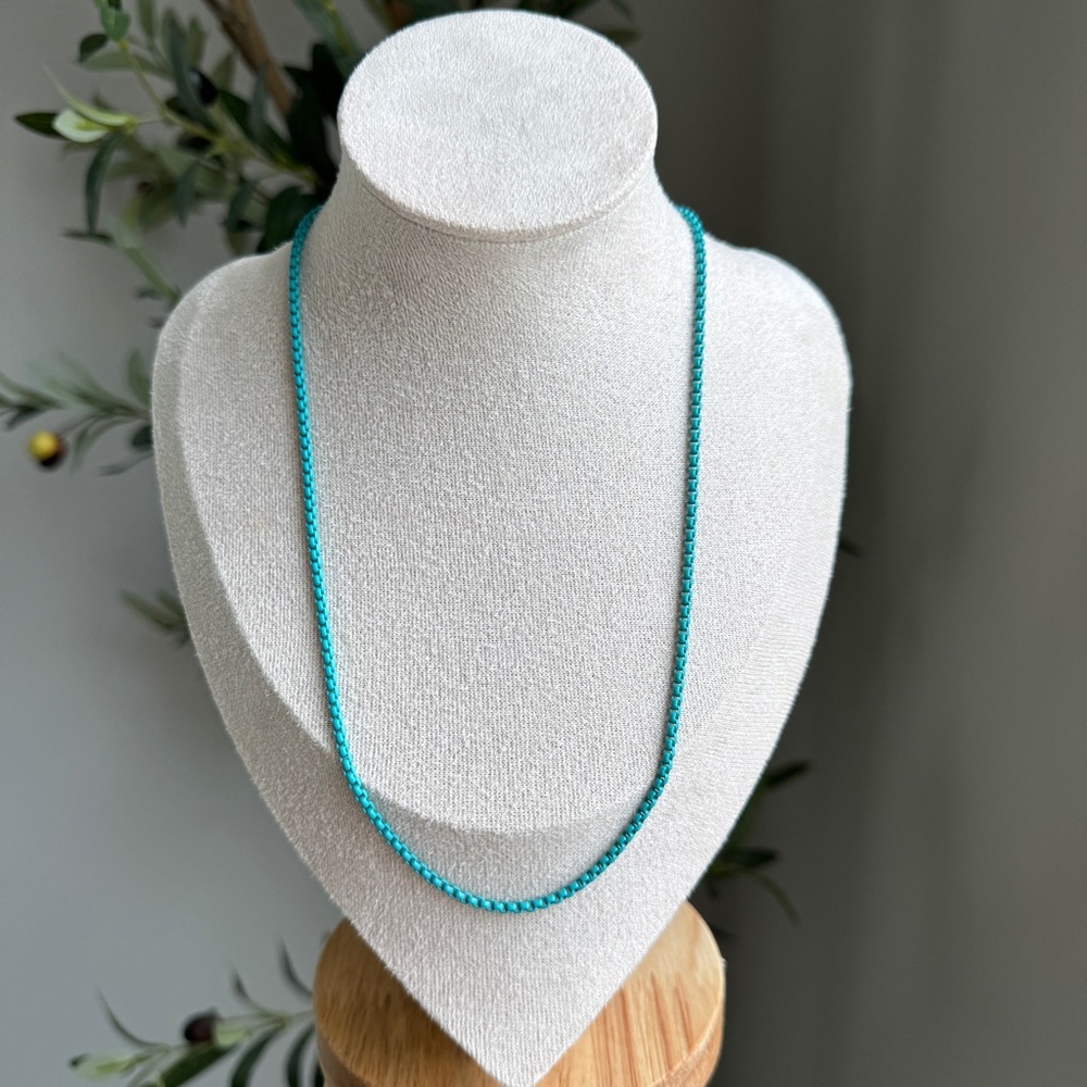 14k Plated Enameled Colorful Chain Necklaces - Picture 7 of 11